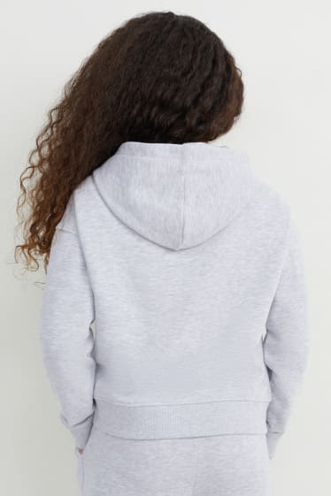Bambine - Felpa con cappuccio - grigio chiaro melange