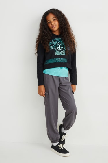 Kinderen: meisjes - Sportbroek - donkergrijs