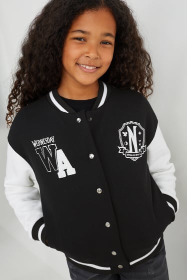 Bambine - Wednesday - giacca in stile college - nero