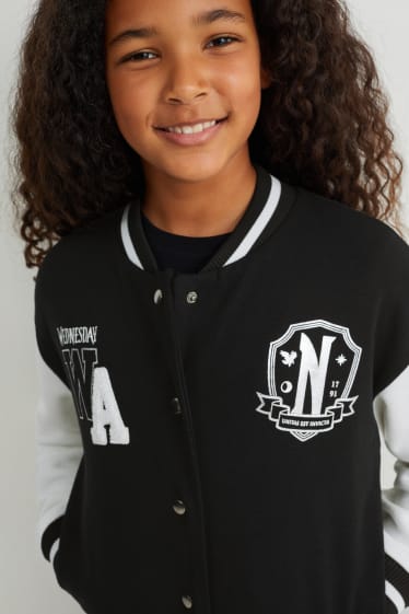 Bambine - Wednesday - giacca in stile college - nero