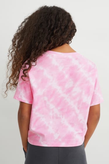 Kinder - Barbie - Kurzarmshirt mit Knotendetail - rosa