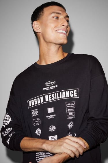 Herren - Langarmshirt - schwarz
