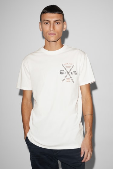 Men - T-shirt - cremewhite