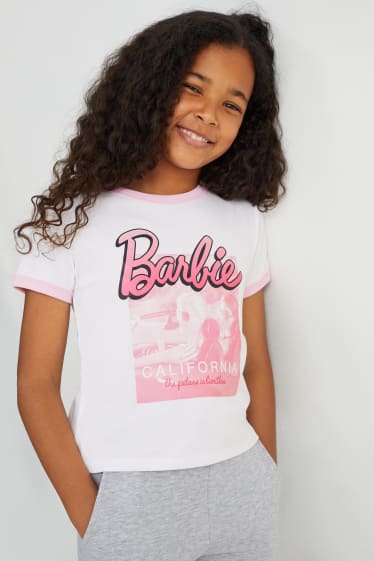 Kinderen - Barbie - T-shirt - crème wit