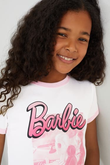 Kinder Mädchen - Barbie - Kurzarmshirt - cremeweiss
