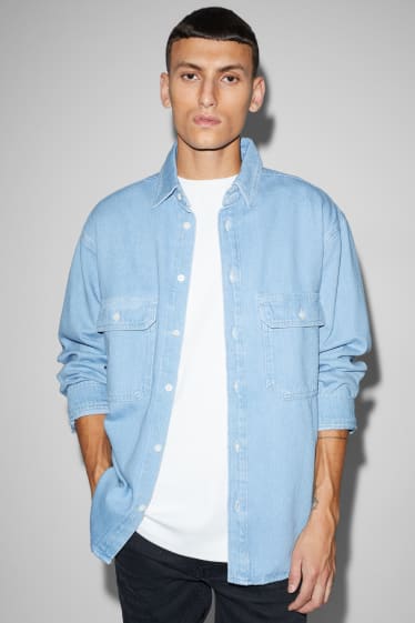 Hommes - Veste-chemise en jean - jean bleu clair