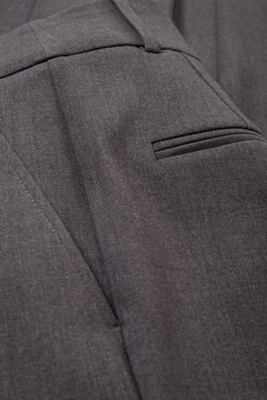 Dames - Pantalon - high waist - slim fit - donkergrijs