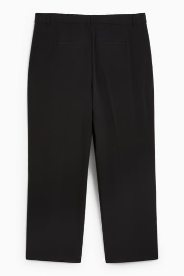 Femmes - CLOCKHOUSE - pantalon en toile - mid waist - straight fit - noir