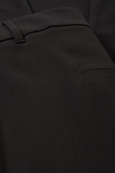 Femmes - CLOCKHOUSE - pantalon en toile - mid waist - straight fit - noir