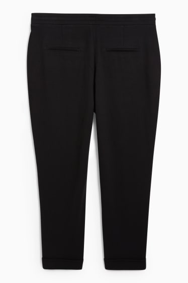 Mujer - Pantalón de tela - mid waist - tapered fit - negro
