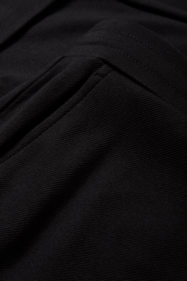 Femmes - Pantalon de toile - mid waist - tapered fit - noir
