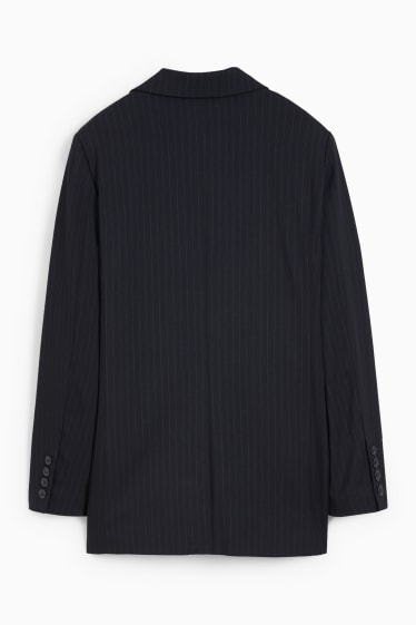 Femmes - Blazer surdimensionné - fines rayures - bleu foncé