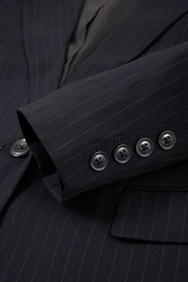 Femmes - Blazer surdimensionné - fines rayures - bleu foncé