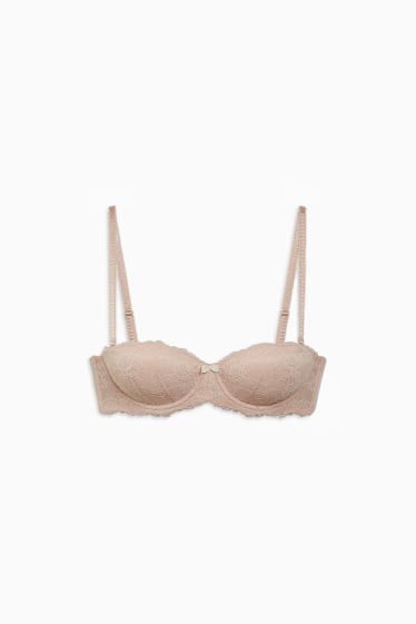 Women - Underwire bra - BALCONETTE - padded - light beige