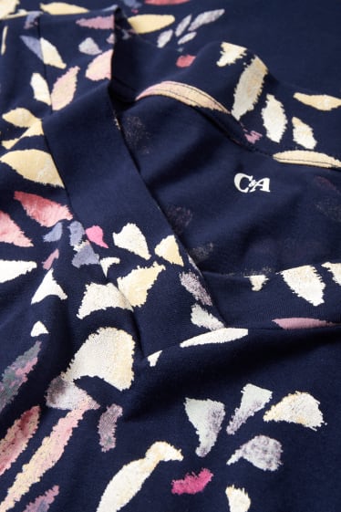 Dona - Camisa de dormir - estampada - blau fosc