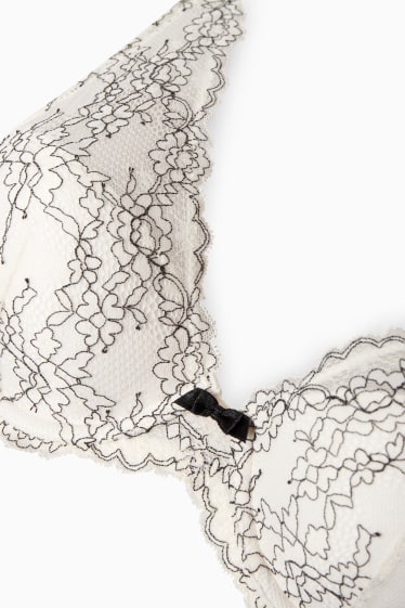 Femmes - Soutien-gorge à armature - DEMI - ampliforme - blanc crème