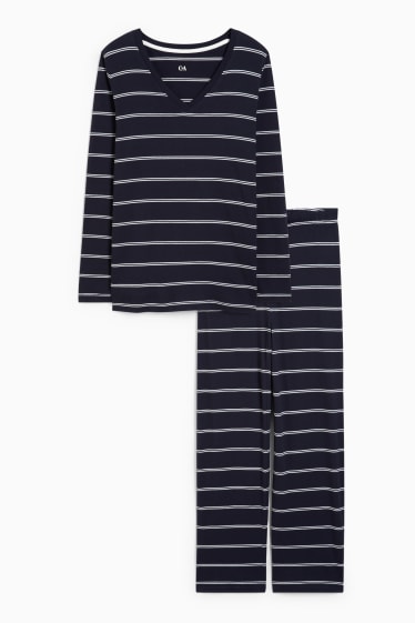 Dona - Pijama - de ratlles - blau fosc