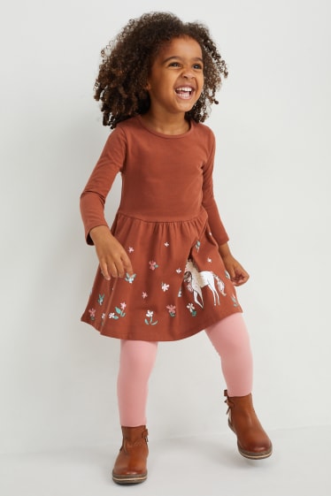 Enfants filles - Lot de 3 - robes - terracotta
