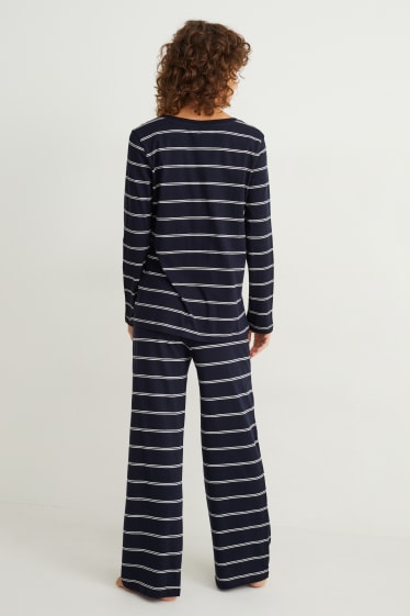 Dona - Pijama - de ratlles - blau fosc