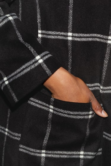Femei - CLOCKHOUSE - palton - în carouri - negru