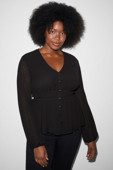 Damen - Bluse - schwarz