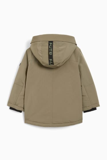 Kinder Buben - Jacke mit Kapuze - grün