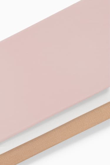 Enfants filles - Lot de 3 - collants fins - 40 DEN - blanc / rose