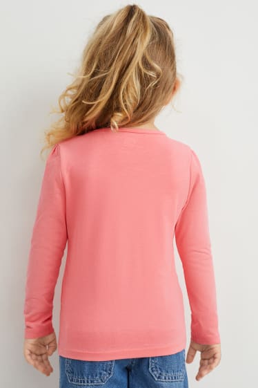 Enfants filles - Lot de 2 - hauts à manches longues - rose