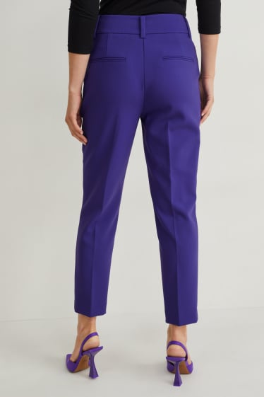 Damen - Business-Hose - High Waist - Regular Fit - lila