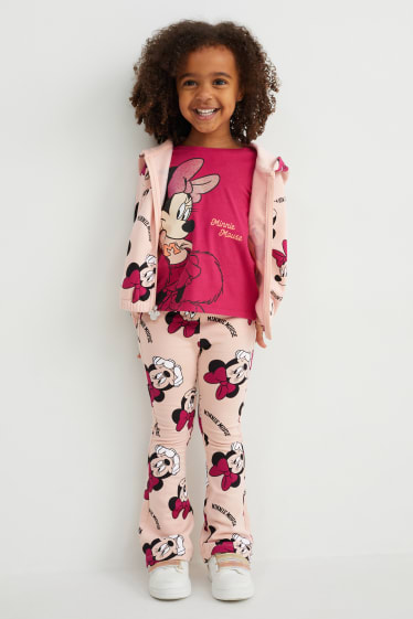 Kinderen: meisjes - Set van 2 - Minnie Mouse - flared hermolegging - roze