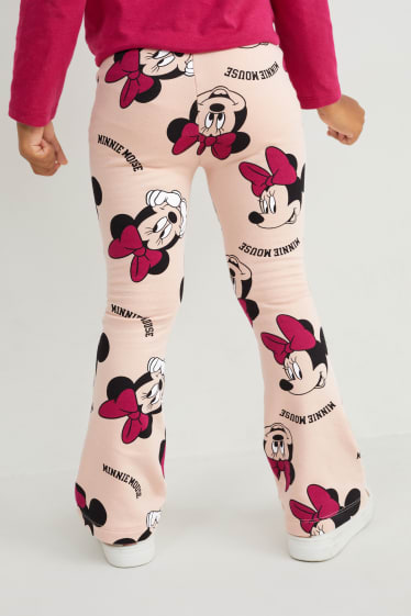 Kinderen: meisjes - Set van 2 - Minnie Mouse - flared hermolegging - roze