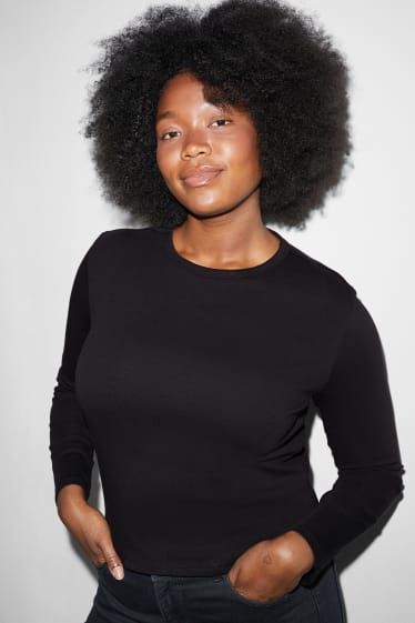 Women - CLOCKHOUSE - long sleeve top - black