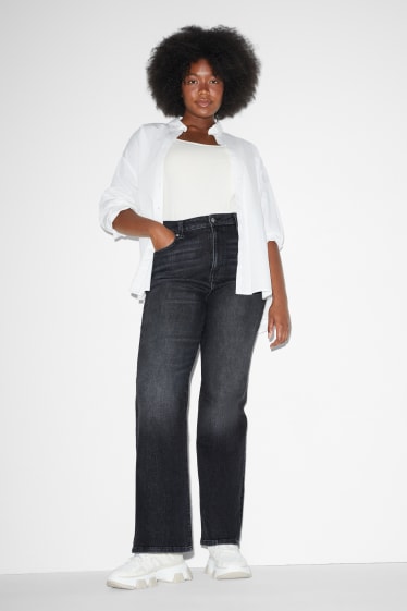 Donna - CLOCKHOUSE - flared jeans - vita alta - LYCRA® - jeans grigio scuro