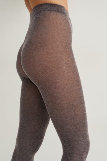 Femmes - Legging en cachemire mélangé - marron