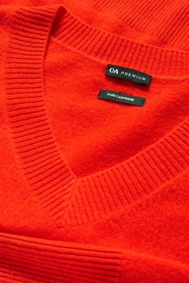 Kobiety - Sweter kaszmirowy - czerwony