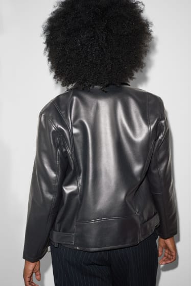 Donna - CLOCKHOUSE - giacca stile motociclista - similpelle - nero