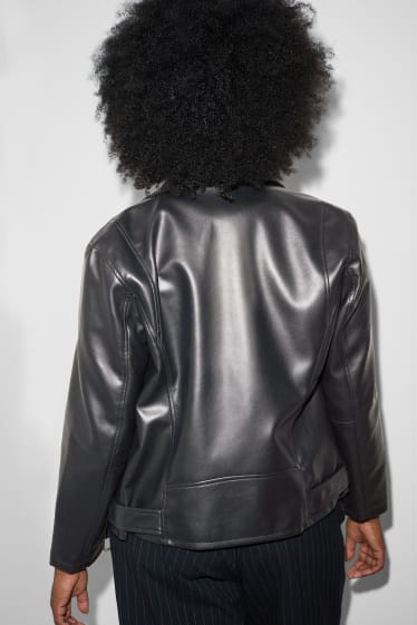 Femmes - CLOCKHOUSE - blouson motard - synthétique - noir
