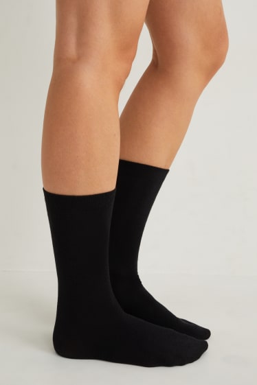 Damen - Socken mit Kaschmir-Anteil - schwarz