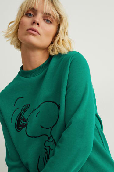 Dames - Sweatshirt - Snoopy - groen