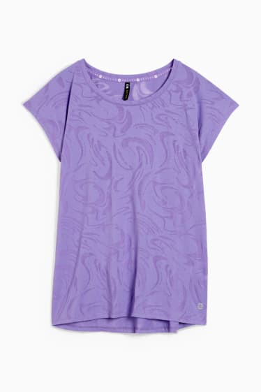 Damen - Funktions-T-Shirt - gemustert - violett