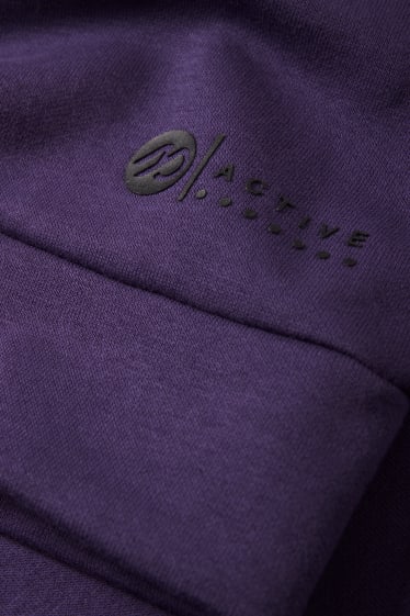 Kobiety - Funkcyjna bluza z kapturem - purpurowy