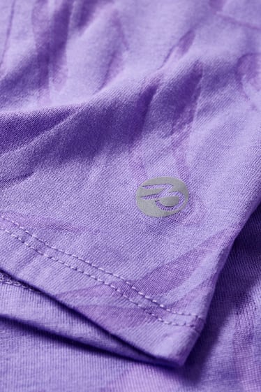 Damen - Funktions-T-Shirt - gemustert - violett
