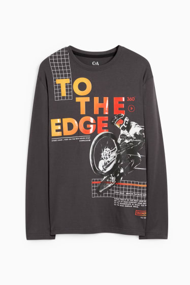Children Boys - Long sleeve top - dark gray