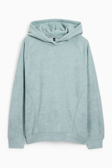 Damen - Sport-Frottee-Hoodie - mintgrün