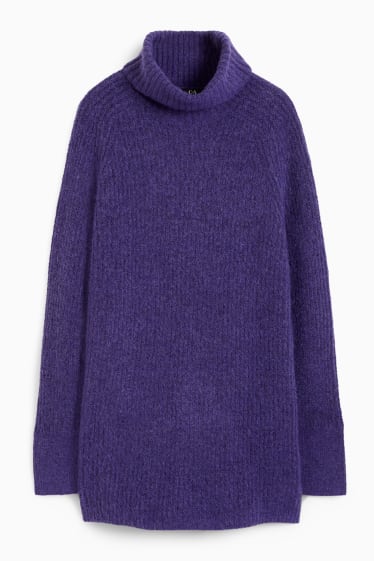 Femmes - Pullover à col roulé - violet