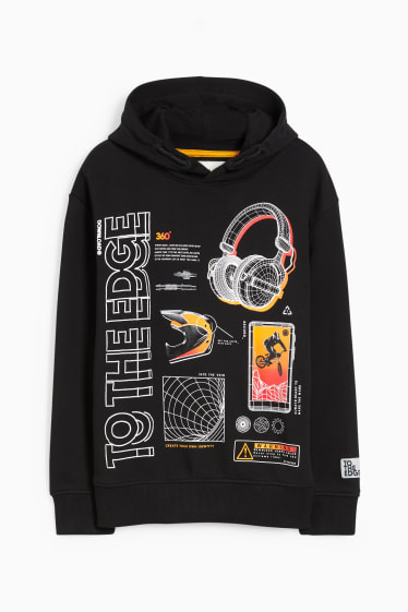 Enfants garçons - Sweat à capuche - noir