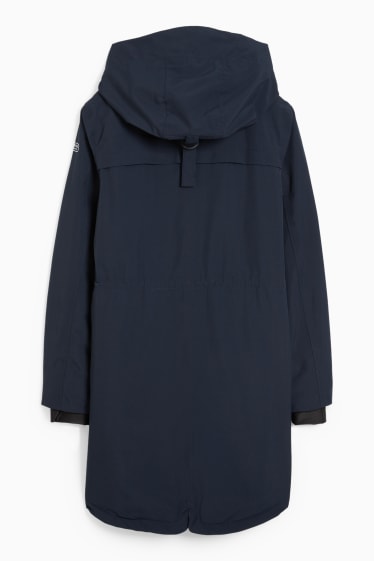 Women - Rain jacket with hood - dark blue