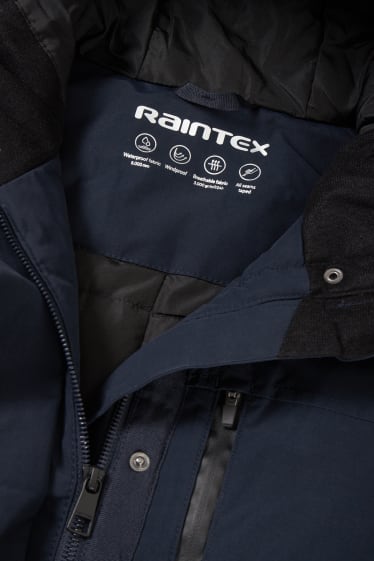 Women - Rain jacket with hood - dark blue