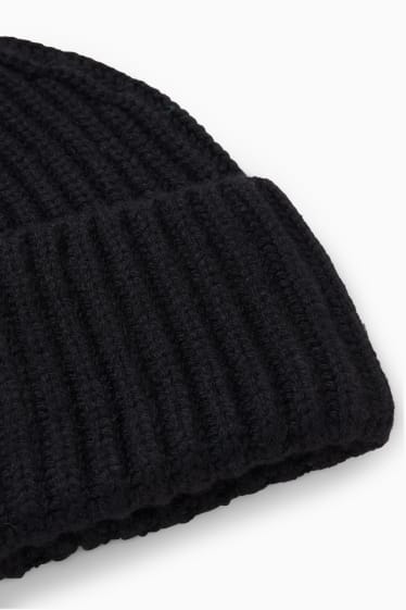Donna - Berretto con cashmere - nero