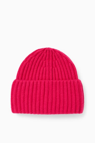 Damen - Mütze mit Kaschmir-Anteil - pink